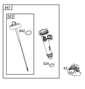 Lubrication Group Diagram and Parts List for 08P602-0029-H5 020000 - 09Z999 Briggs and Stratton Engine